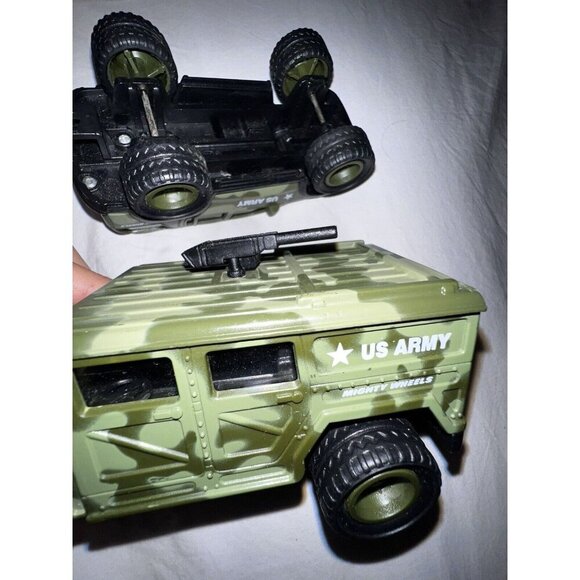 Vintage Mighty Wheels US Army Hummer Humvee Jeep Tank truck 3pc Diecast Soma - Picture 5 of 10